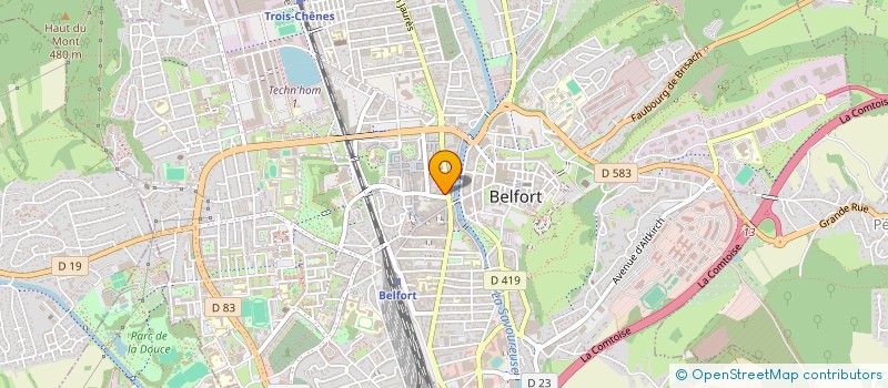 localisation de l'entreprise DISA  BELFORT