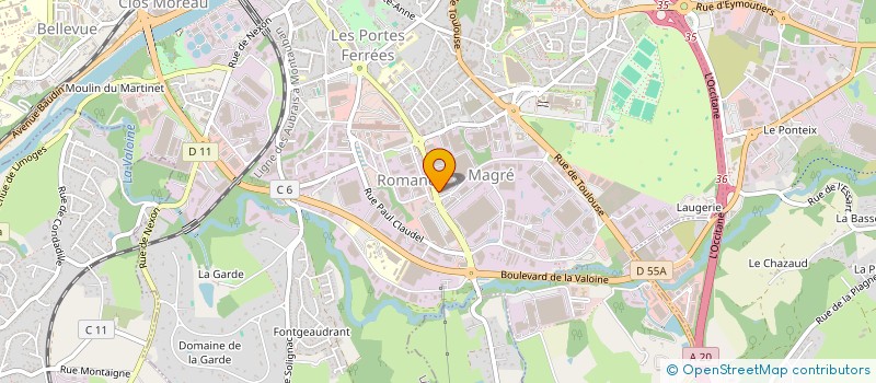 localisation de l'entreprise DISA PRINT & PLV à LIMOGES