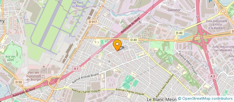 localisation de l'entreprise DISCOUNT BATIMENT à LE BLANC-MESNIL