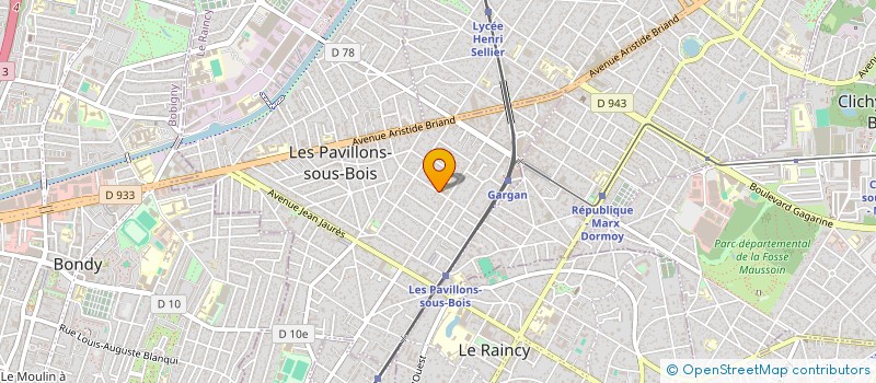 localisation de l'entreprise DISCUTRAVAUX à LES PAVILLONS-SOUS-BOIS