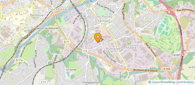 localisation de l'entreprise DISFRA à LIMOGES