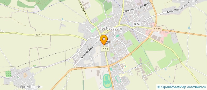 localisation de l'entreprise DISNOR-DISTRIBUTION NORMANDIE à LE NEUBOURG