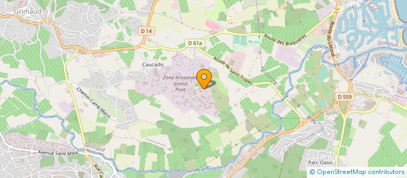 localisation de l'entreprise DISPOCOLOR à GRIMAUD