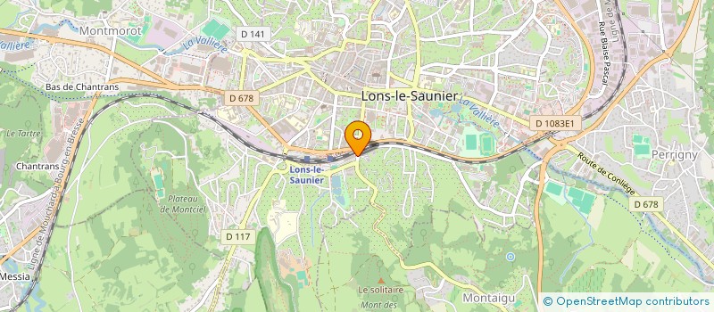 localisation de l'entreprise DISPOSITIF CASQUES BLEUS 39  LONS-LE-SAUNIER