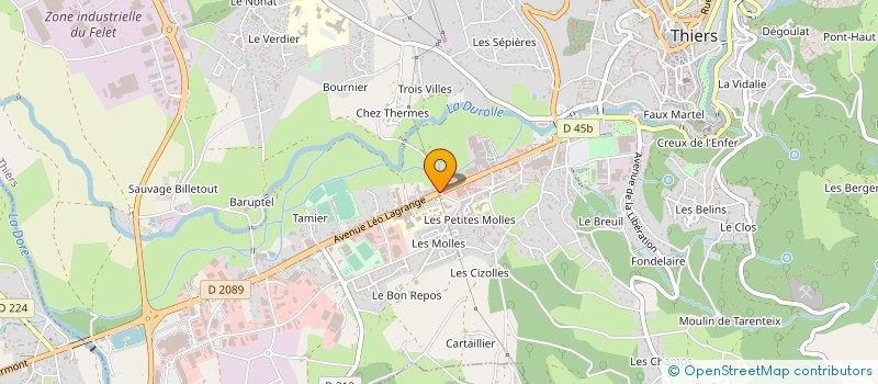 localisation de l'entreprise DISTHIERS à THIERS