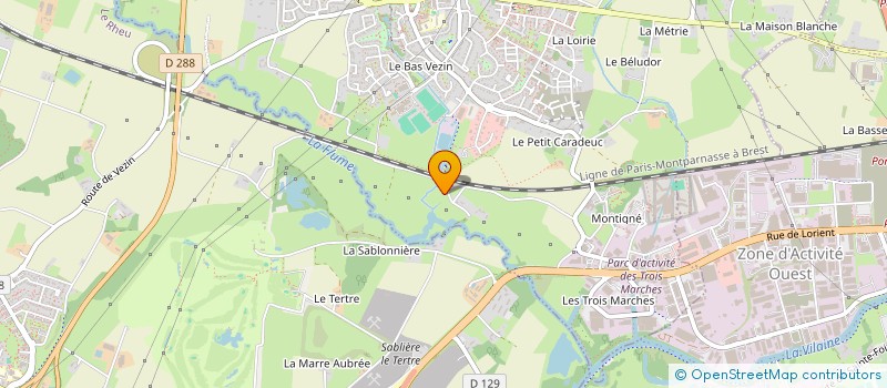 localisation de l'entreprise DISTIBUTION OUEST à VEZIN-LE-COQUET
