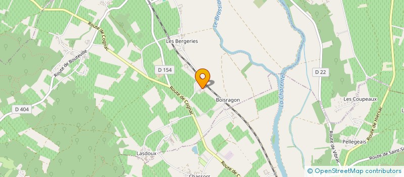 localisation de l'entreprise DISTILLERIE CHARBONNIER à ANGEAC-CHARENTE