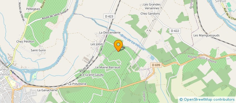 localisation de l'entreprise DISTILLERIE CHEVALIER à CHATEAUNEUF-SUR-CHARENTE