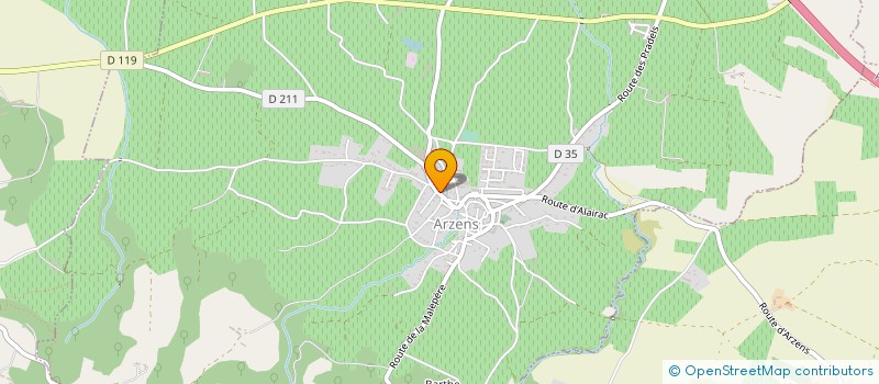 localisation de l'entreprise DISTILLERIE COOPERATIVE D'ARZENS  ARZENS