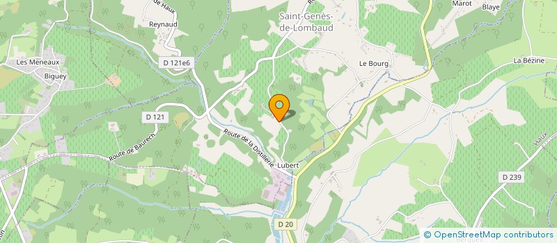localisation de l'entreprise DISTILLERIE DE DORDOGNE à SAINT-GENES-DE-LOMBAUD