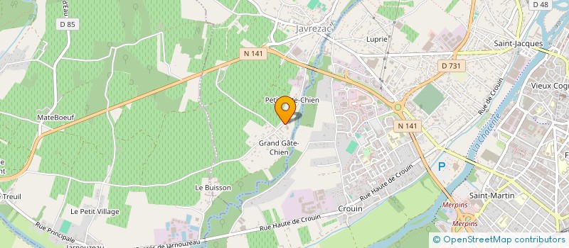 localisation de l'entreprise DISTILLERIE DE L'ANTENNE SAS à JAVREZAC