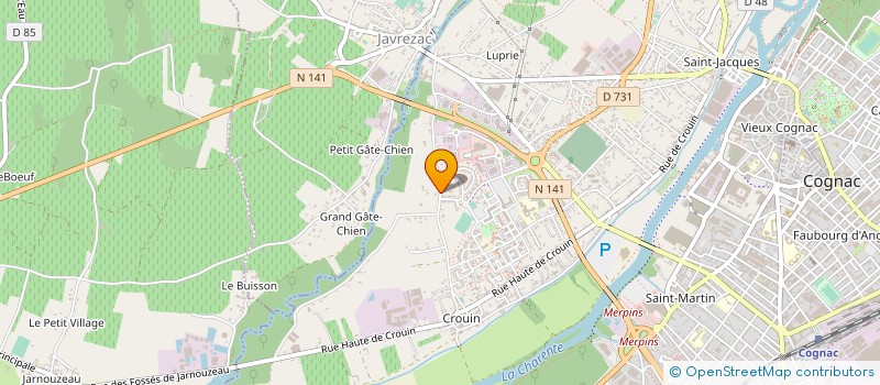 localisation de l'entreprise DISTILLERIE DE LA GROIE à COGNAC