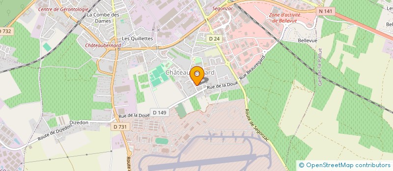 localisation de l'entreprise DISTILLERIE DE LA LANDE  CHATEAUBERNARD