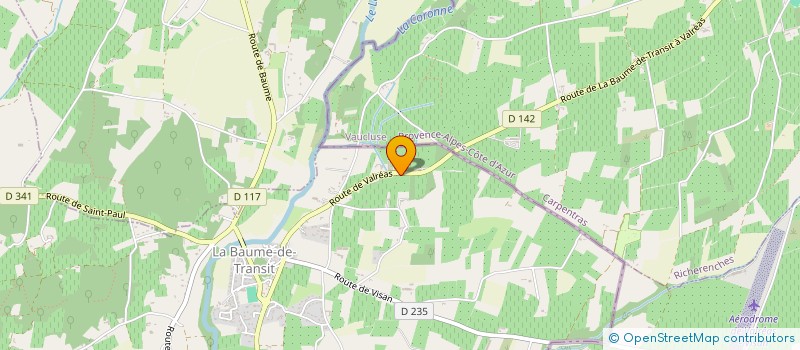 localisation de l'entreprise DISTILLERIE DE RICHERENCHES  LA BAUME-DE-TRANSIT