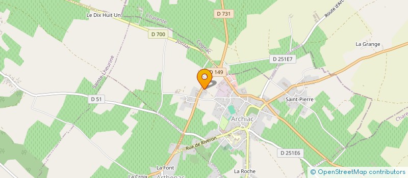 localisation de l'entreprise DISTILLERIE DESCUBES  ARCHIAC