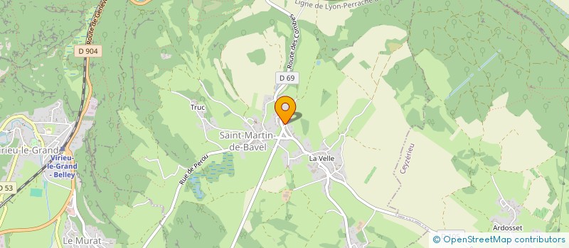 localisation de l'entreprise DISTILLERIE DU BUGEY  SAINT-MARTIN-DE-BAVEL