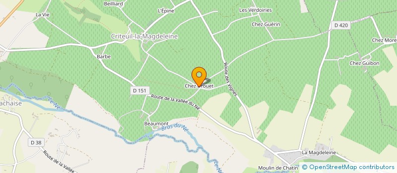 localisation de l'entreprise DISTILLERIE DU PETIT PUITS à CRITEUIL-LA-MAGDELEINE