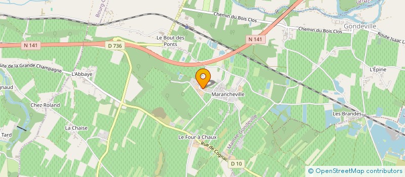 localisation de l'entreprise DISTILLERIE GELINAUD à MAINXE-GONDEVILLE