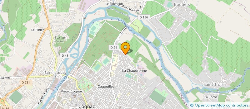 localisation de l'entreprise DISTILLERIE TESSENDIER ET FILS à COGNAC