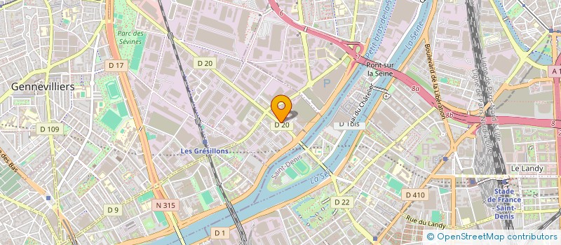 localisation de l'entreprise DISTIMPEX à GENNEVILLIERS