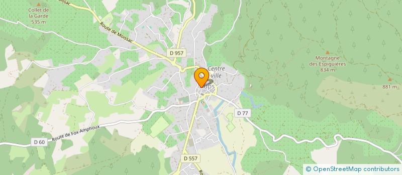 localisation de l'entreprise DISTRI AUPS à AUPS