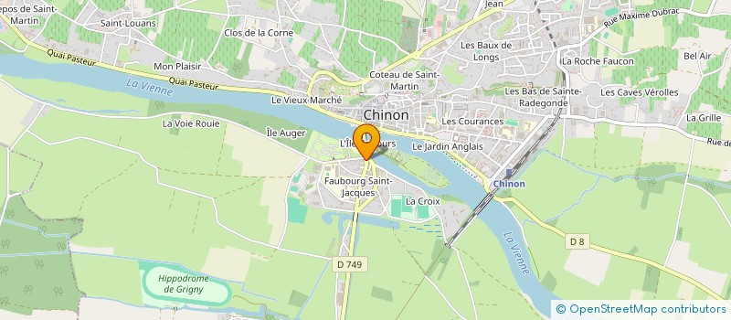 localisation de l'entreprise DISTRI CHAUSSURES à CHINON