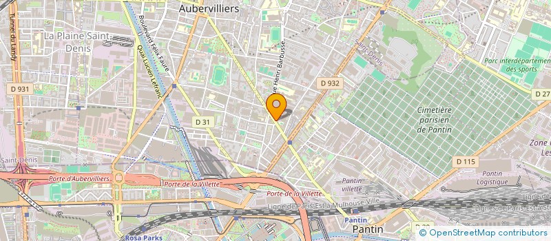 localisation de l'entreprise DISTRI DECO  AUBERVILLIERS