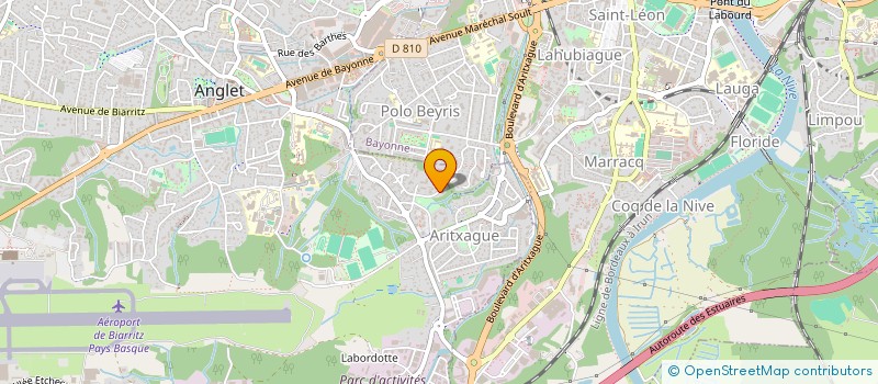 localisation de l'entreprise DISTRI-EXPRESS 64 à ANGLET