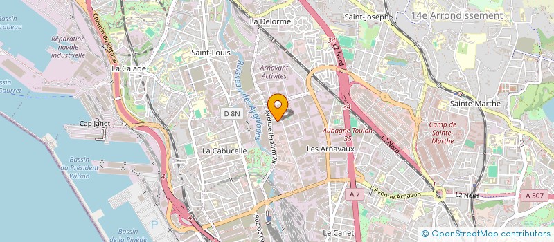 localisation de l'entreprise DISTRI- FOOD à MARSEILLE