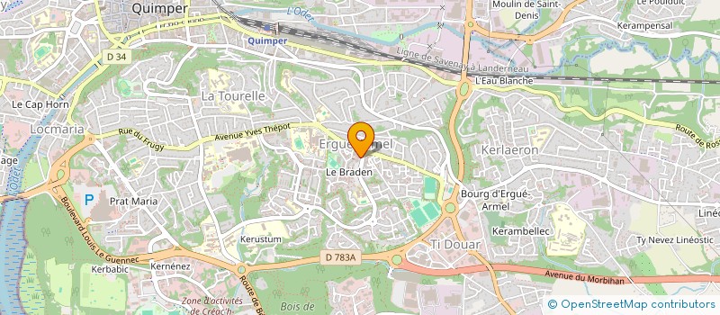 localisation de l'entreprise DISTRI GOZ à QUIMPER