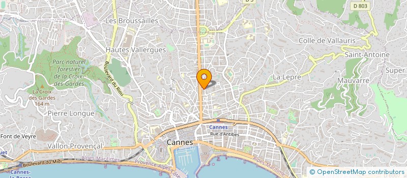 localisation de l'entreprise DISTRI MOTOS SA à CANNES