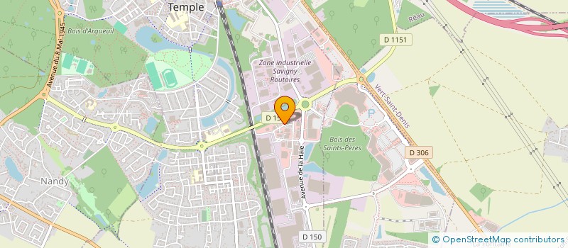 localisation de l'entreprise DISTRI NEGOCE  SAVIGNY-LE-TEMPLE