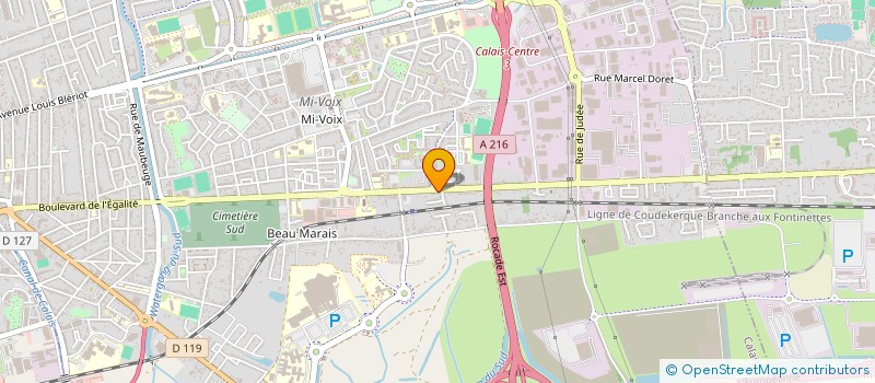 localisation de l'entreprise DISTRI NEGOCE  CALAIS