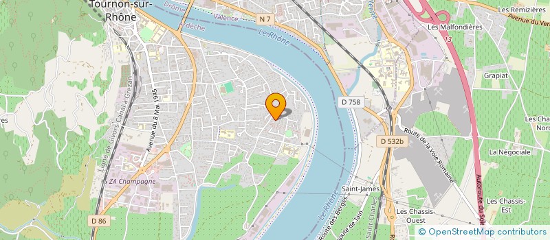 localisation de l'entreprise DISTRI'PRINT à TOURNON-SUR-RHONE