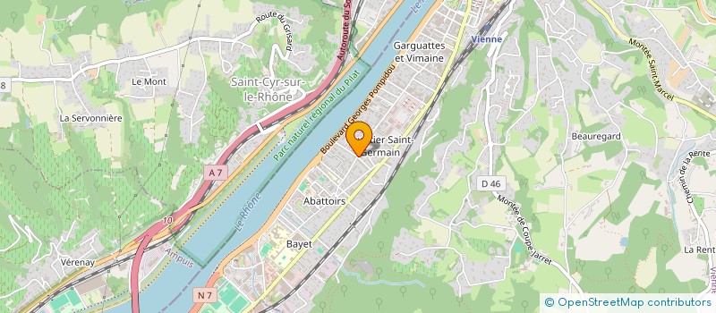 localisation de l'entreprise DISTRI.PROD à VIENNE