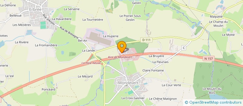 localisation de l'entreprise DISTRI RESTAU à ERBREE