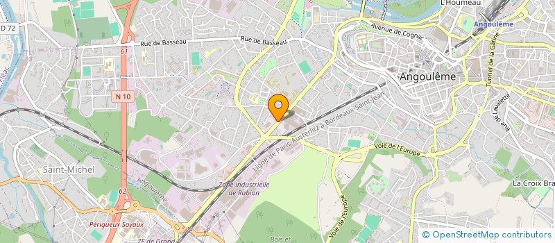 localisation de l'entreprise DISTRI-TISSUS EURL à ANGOULEME