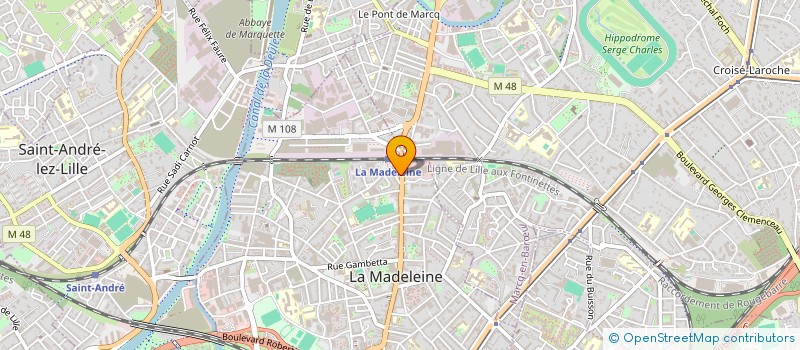 localisation de l'entreprise DISTRI VOGUE à LA MADELEINE