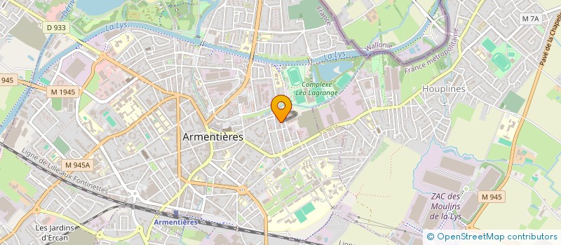 localisation de l'entreprise DISTRIB'AUTO à ARMENTIERES