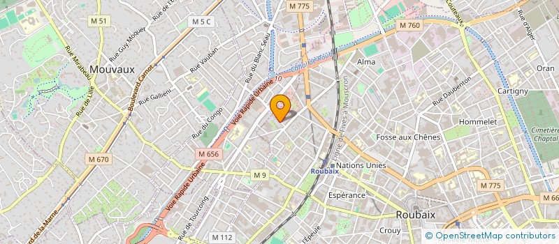 localisation de l'entreprise DISTRIB EMBALLAG SERVICE CONDITIONNEMENT à ROUBAIX