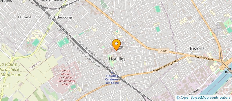 localisation de l'entreprise DISTRIB'OPTIQUE à HOUILLES