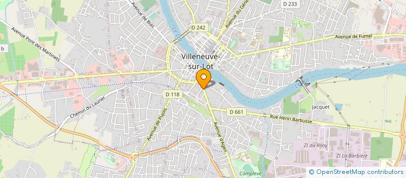 localisation de l'entreprise DISTRIBAT 47 à VILLENEUVE-SUR-LOT