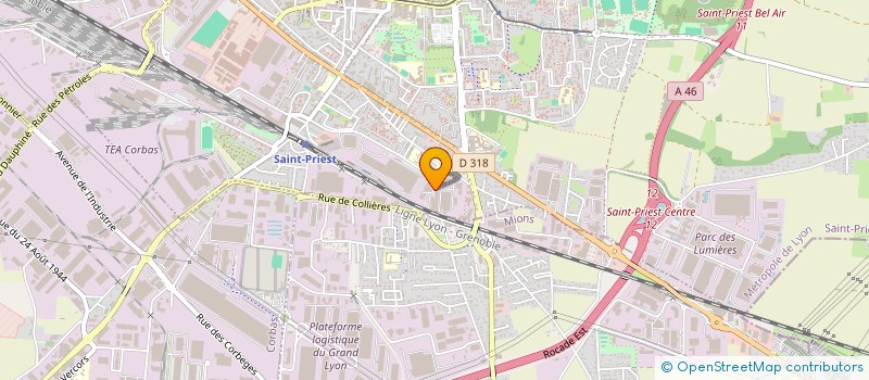 localisation de l'entreprise DISTRIBFOODS à SAINT-PRIEST