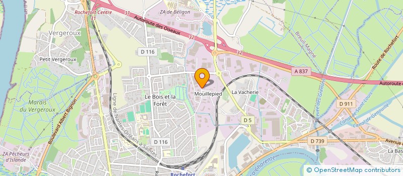 localisation de l'entreprise DISTRIBUTEURS AUTOMATIQUES ET GESTION à ROCHEFORT