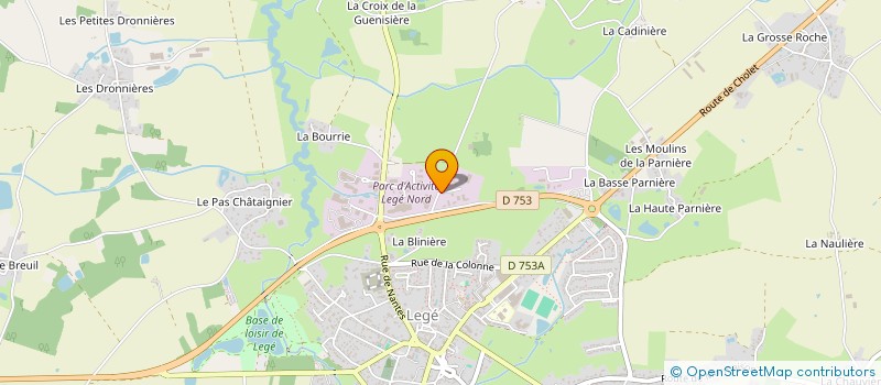 localisation de l'entreprise DISTRIBUTEURS BETON PRET A L'EMPLOI à LEGE