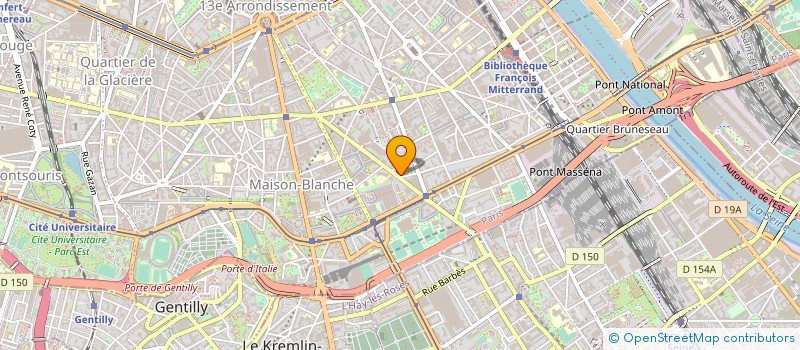 localisation de l'entreprise DISTRIBUTION ALIMENTAIRE D'IVRY à PARIS