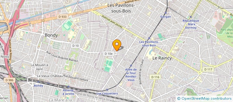 localisation de l'entreprise DISTRIBUTION ALIMENTATION CANINE  LES PAVILLONS-SOUS-BOIS