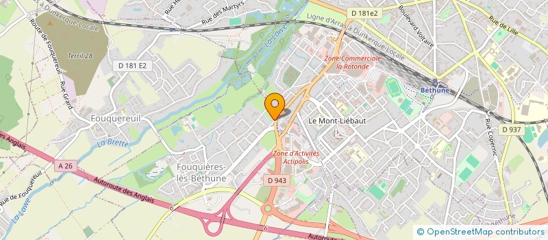 localisation de l'entreprise DISTRIBUTION AUX COIFFEURS PARFUMEURS à FOUQUIERES-LES-BETHUNE