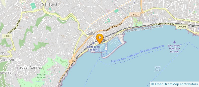localisation de l'entreprise DISTRIBUTION AZUREENNE MARITIME  VALLAURIS