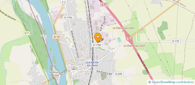 localisation de l'entreprise DISTRIBUTION BISCUIT CONFIS CENTRE à LA CHARITE-SUR-LOIRE